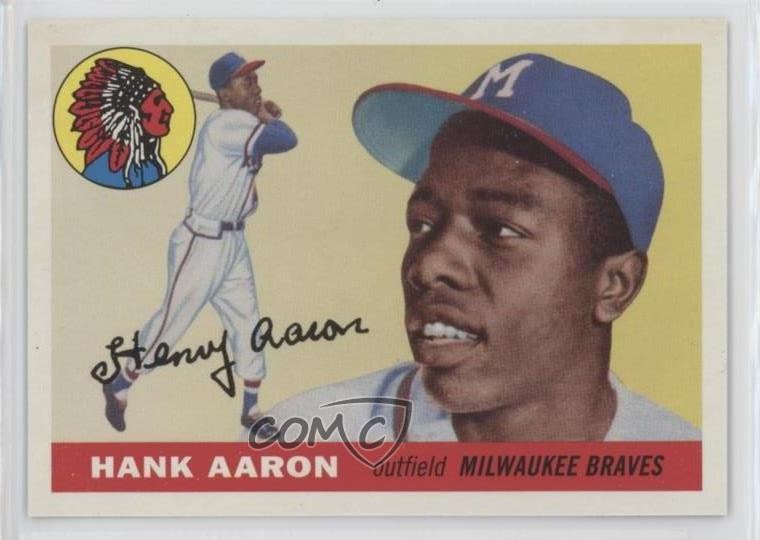 2019 Topps Iconic Card Reprints Hank Aaron #ICR-46 HOF 03rx