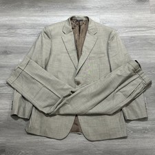 Brooks Brothers Brown Tan Mens 2 Piece Suit Sz 46L / 34x30
