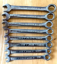 Craftsman SAE Midget Mini Ignition Wrench Set USA 8 pcs - Part #42319 V Series