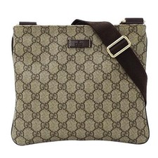 Gucci GG Plus GG Supreme Shoulder Bag PVC Leather Men Women Stylish Authentic