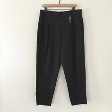 Everlane Tencel Cotton Way High Pants 14 Taper Leg Pleated Black Minimalist