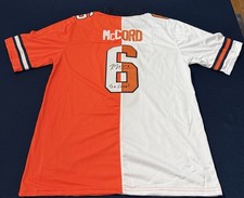 SYRACUSE ORANGE FOOTBALL- KYLE MCCORD AUTOGRAPHED BRAND NEW SPLIT GAME JERSEY!