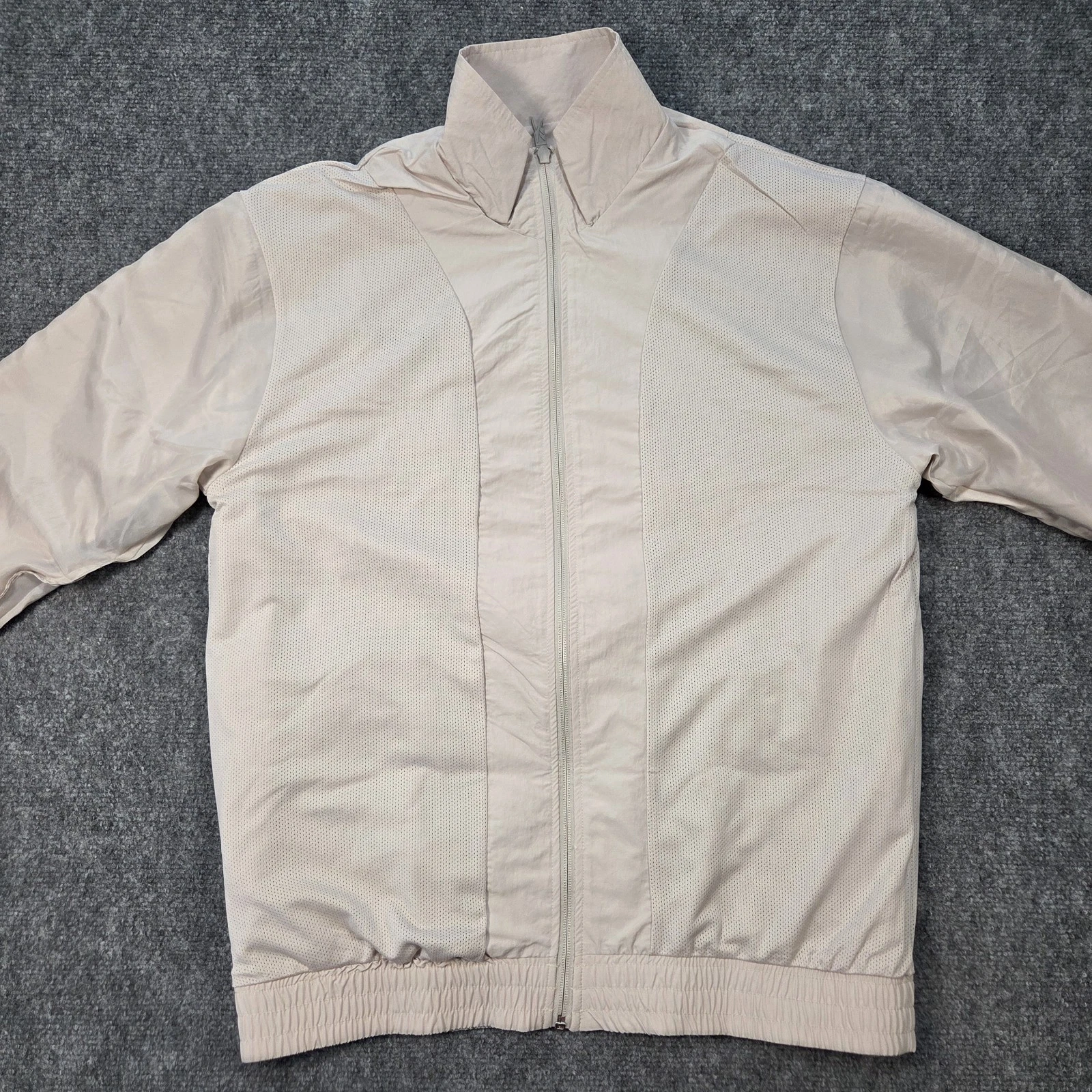 NWT Reebok Vector Tracktop Mens Medium 'Stucco' Beige Tan Track Jacket Knit Logo - product detail image 9