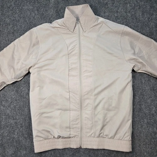 NWT Reebok Vector Tracktop Mens Medium 'Stucco' Beige Tan Track Jacket Knit Logo image 9