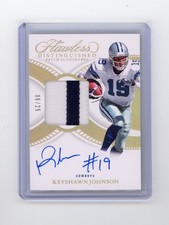 2025 Panini Flawless Keyshawn Johnson Distinguished Gold Patch Auto /25 (G)