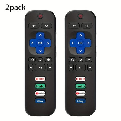 2 Pack Replacement for All Roku TV Remote Compatible for TCL-ONN-Hisense-Roku US