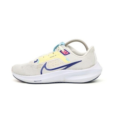 Nike Damen Pegasus 40 Schuh Weiß/Blau/Gelb Mesh Niedrig Zoom Laufschuh EU 37.5