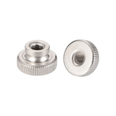 Knurled Thumb Nuts, M5 Round Knobs with , Nickel Plating, 20 Pcs
