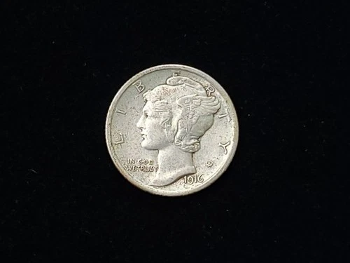 1916 Mercury Silver Dime Full Bands About Uncirculated+ 51222