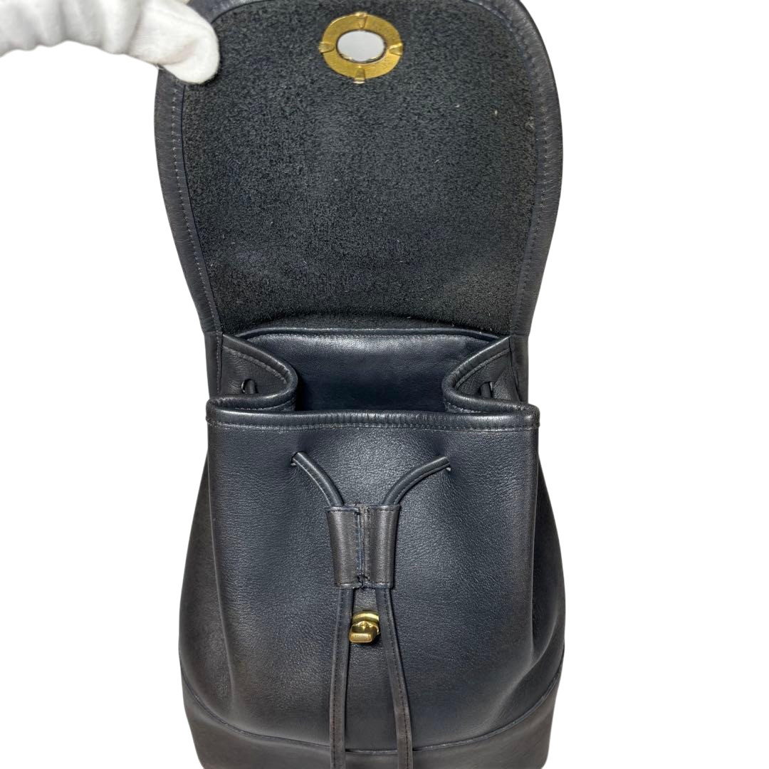 Coach Mini Backpack Drawstring Turnlock Black 996… - image 8
