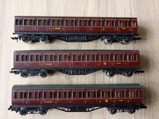 3 X Graham Farish N Gauge Maroon Coaches 