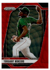 2025 Panini Prizm Baseball Yordanny Monegro Red Wave Prizm
