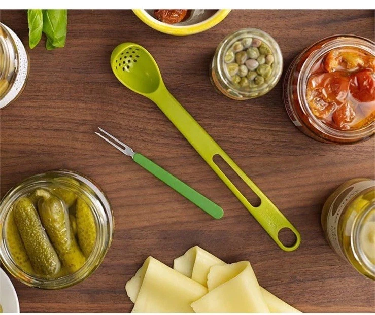 Joseph Joseph Scoop & Pick - Conjunto de colheres e garfos, plástico, cor verde - Imagem 2 de 2