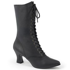 Black Victorian Vintage 1920s 30s Lace Up Peaky Blinders Polly Ada Costume Boots