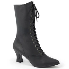 Black Victorian Vintage 1920s 30s Lace Up Peaky Blinders Polly Ada Costume Boots