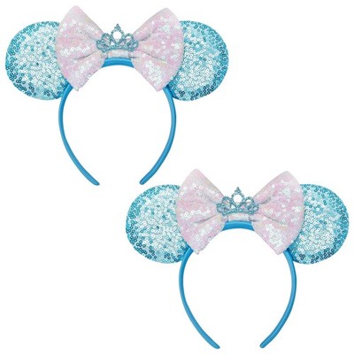 FANYITY Mouse Costume Ears,2 Pcs Mouse Ears Headbands for Girls and Women Par...