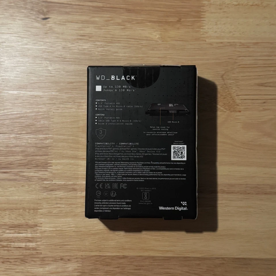 WD_BLACK 2TB P10 Portable External Gaming Hard Drive HDD-WDBA2W0020BBK-WES1 - Image 3 of 4