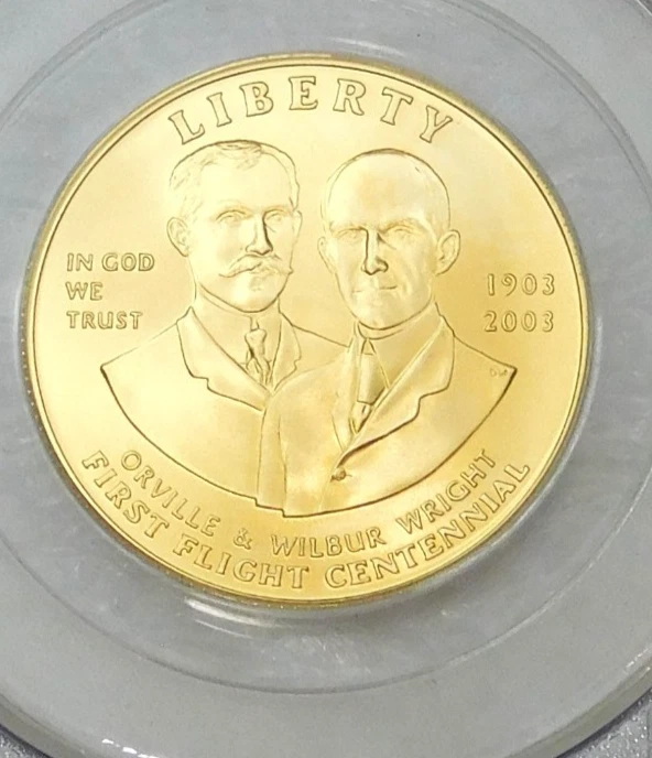 2003-W First Flight $10 Gold PCGS MS70 almost 1/2 oz Gold #K379 - Image 2 of 4