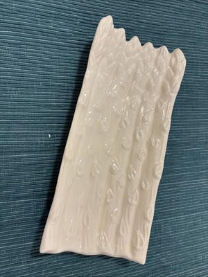 Ceramic Asparagus White Serving Dish   9¾'' Long