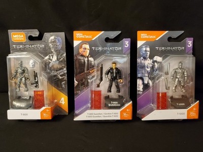 Mega Construx Terminator Complete Set T-800 Guardian, T-800, T-1000 Lot of 3