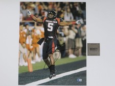 MICHAEL CRABTREE Texas Tech Red Raiders SIGNED 16x20 Touchdown PHOTO BAS COA