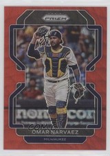 2022 Panini Prizm Tier II Red Wave Prizm 59/99 Omar Narvaez #217 0a3