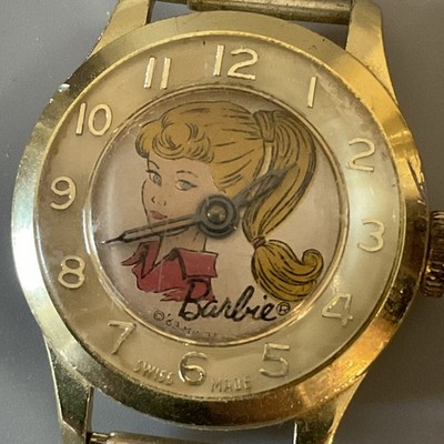 Works! Vintage Barbie Doll Watch 1963 Left Facing Swiss Wind Up
