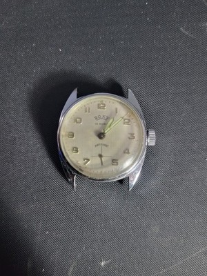 Vintage ROXY Handaufzugsuhr   15 Rubis Antichoc   Edelstahlboden   läuft