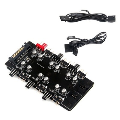 SATA 1 To 6 Way PWM /ARGB Device Expander 4-Pin Cooling Fans Hub Splitter