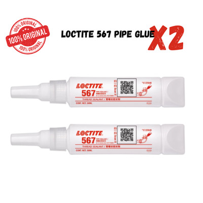 X2 Loctite 567 Pipe Thread Sealant 50ml Low Strength Metal Stainless Steel Glue