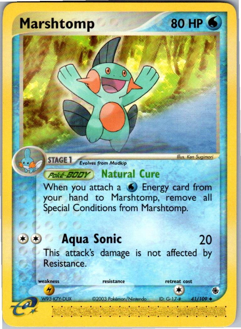 Marshtomp - Normal Uncommon Ruby and Sapphire 41/109 NM