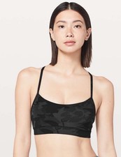 Lululemon Flow Y Bra Nulu Incognito Camo Multi Grey First Release Sz 4