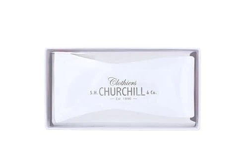  100% Silk Formal Bow Tie, Solid 16MM Silk Self Tie, Wedding & Tuxedo White - Image 4 of 4