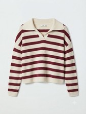 MANGO MNG Pullover S 36 Streifen Polokragen O...