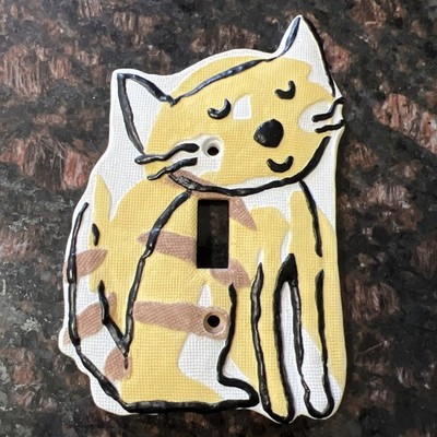 Borders Unlimited Cat Light Switch Cover (no Screws) 