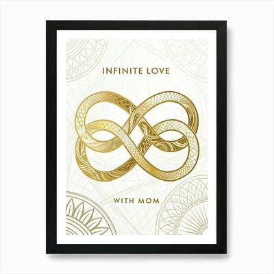 Unendliche Liebe mit Mama Kunstdruck gerahmt Wandbild Poster Leinwanddruck Bild