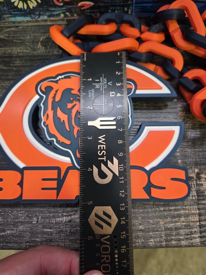 Chicago Bears - CADENA HYPE (ENVÍO GRATUITO)- Impreso en 3D Foto 2 de 4