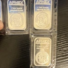 APMEX 1 Troy Ounce .999 Fine Silver Bars Lot of 5 Total 5 Troy Ounces Bar Shape