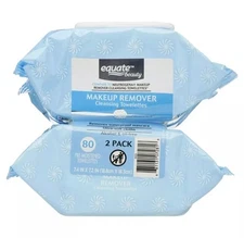 Equate Beauty Makeup Remover Cleansing Towelettes Face  Wipes 40 CT, 2 PK FREE S