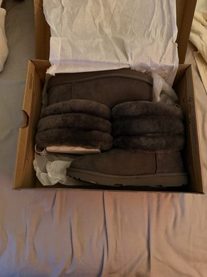 UGG Australia Mini Fluff Gray Size 3. Women's Boots