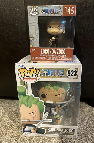 Funko Pop! Animation One Piece Vinyl Figure- RORONOA ZORO #923 And Mini #145
