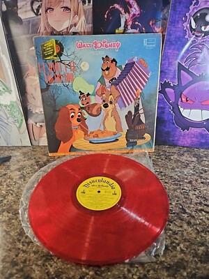 1971 Disney LP Record La Dama Y El Vagabundo Lady And The Tramp Rojo Red Spanish