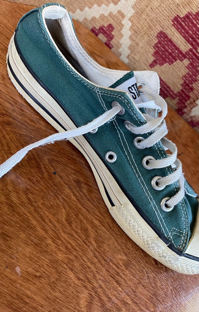 vintage 90s Converse low top Chuck Taylor made in USA size 7 mens green vintage 90s Converse low top Chuck Taylor made in USA size 7 mens green