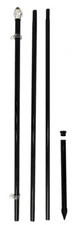 10ft Flag Pole In Ground Pole Pole & Stake Kit Outdoor Flag Pole Black 10' Pole