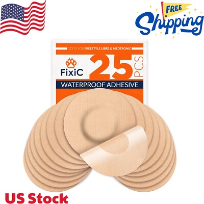 Freestyle Adhesive Patch 25 PCS   Good for Libre 1, 2, 3   Enlite   Gua