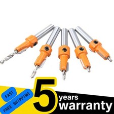 5Pcs Holes Pilot Shank Bit HSS Woodworking Countersink Set Screw Hex Drill UK