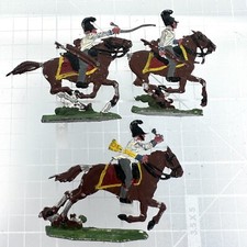 Zinnfiguren Tin Flats Dragoon Cavalry Officer Toy Soldier Military Miniature Lot