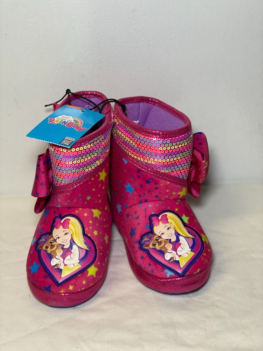 Toddler Girl's Jojo Siwa Over The Rainbow Slipper Boots Size 7-8