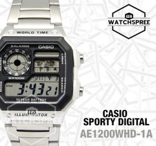 Casio Digital Stainless Steel Watch AE1200WHD-1A AE-1200WHD-1A AU FAST & FREE