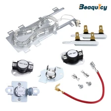 8544771 & 279973 & 2pcs 3392519 & 279816 Dryer Heating Element Kit Thermal Fuse 